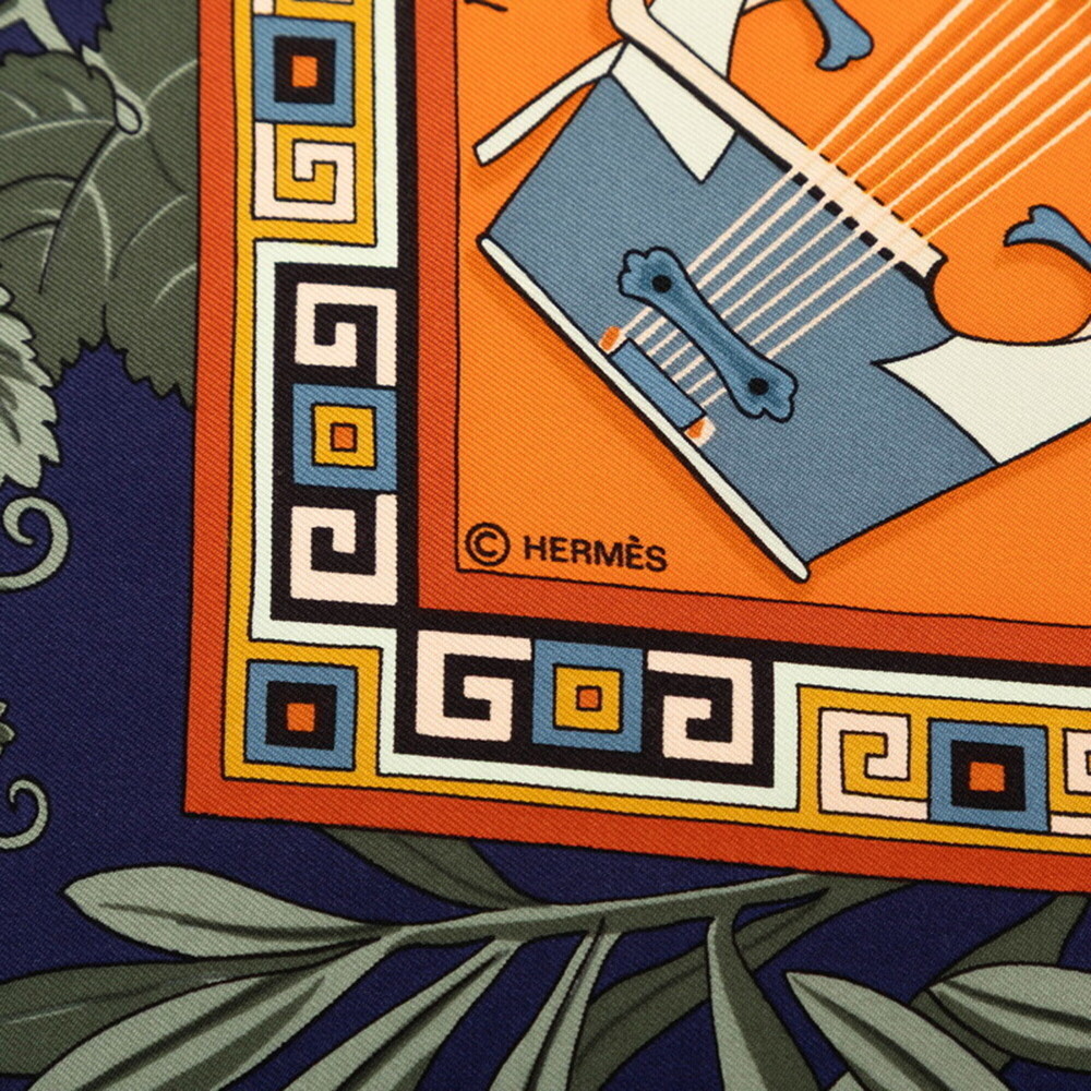 HERMES Authentic Black Silk Scarf - Picture 6 of 7